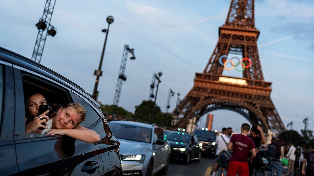 AP/David Goldman : Eiffel Tower in Paris.